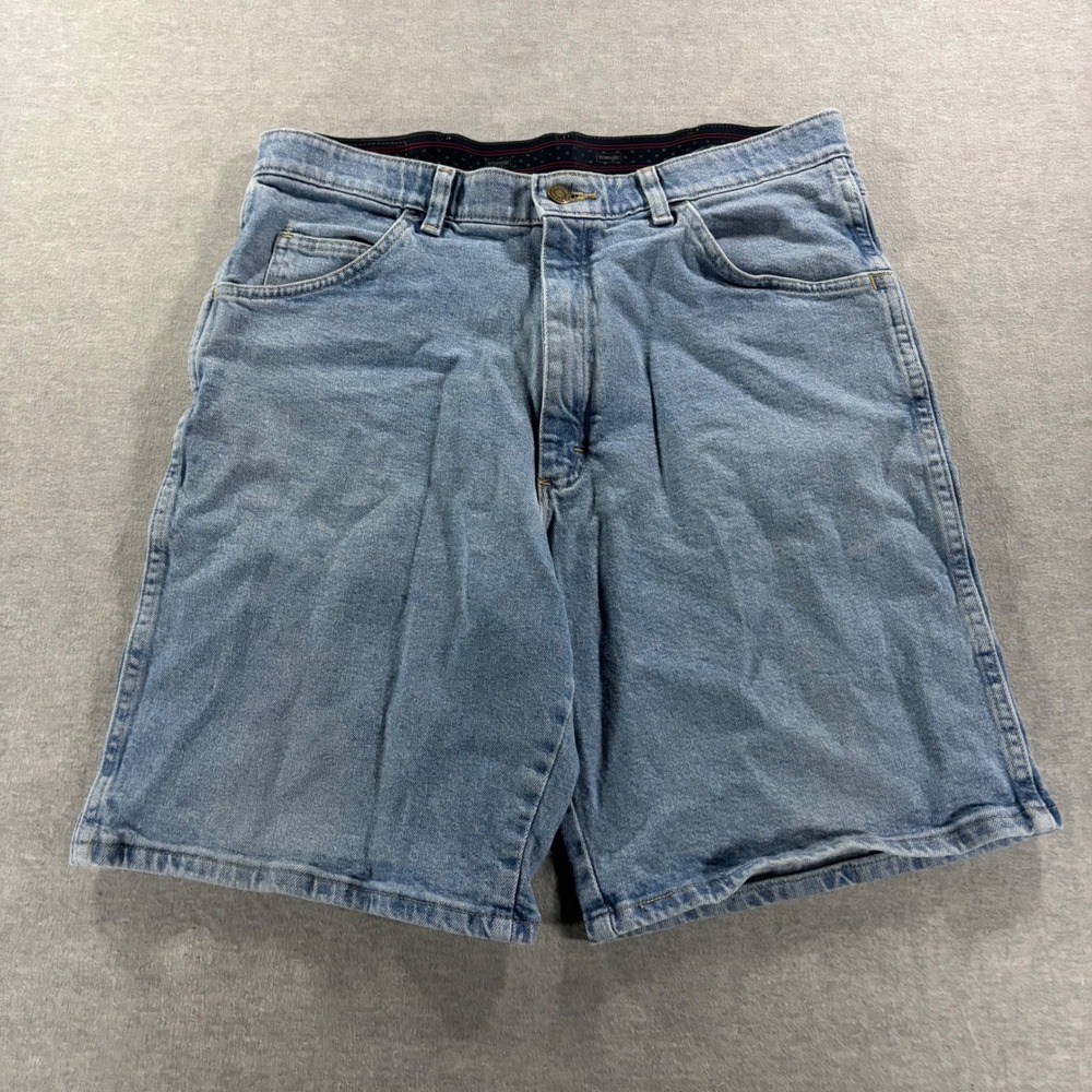 Wrangler Mens Relaxed Fit Denim Shorts Light Wash Blue 655STQL Size 34